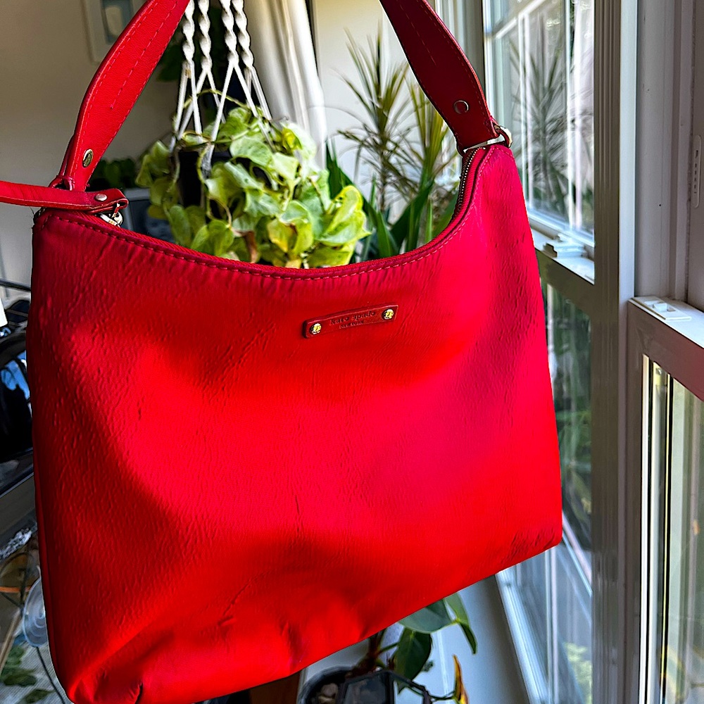 Red Kate Spade top handle shoulder bag 💼
